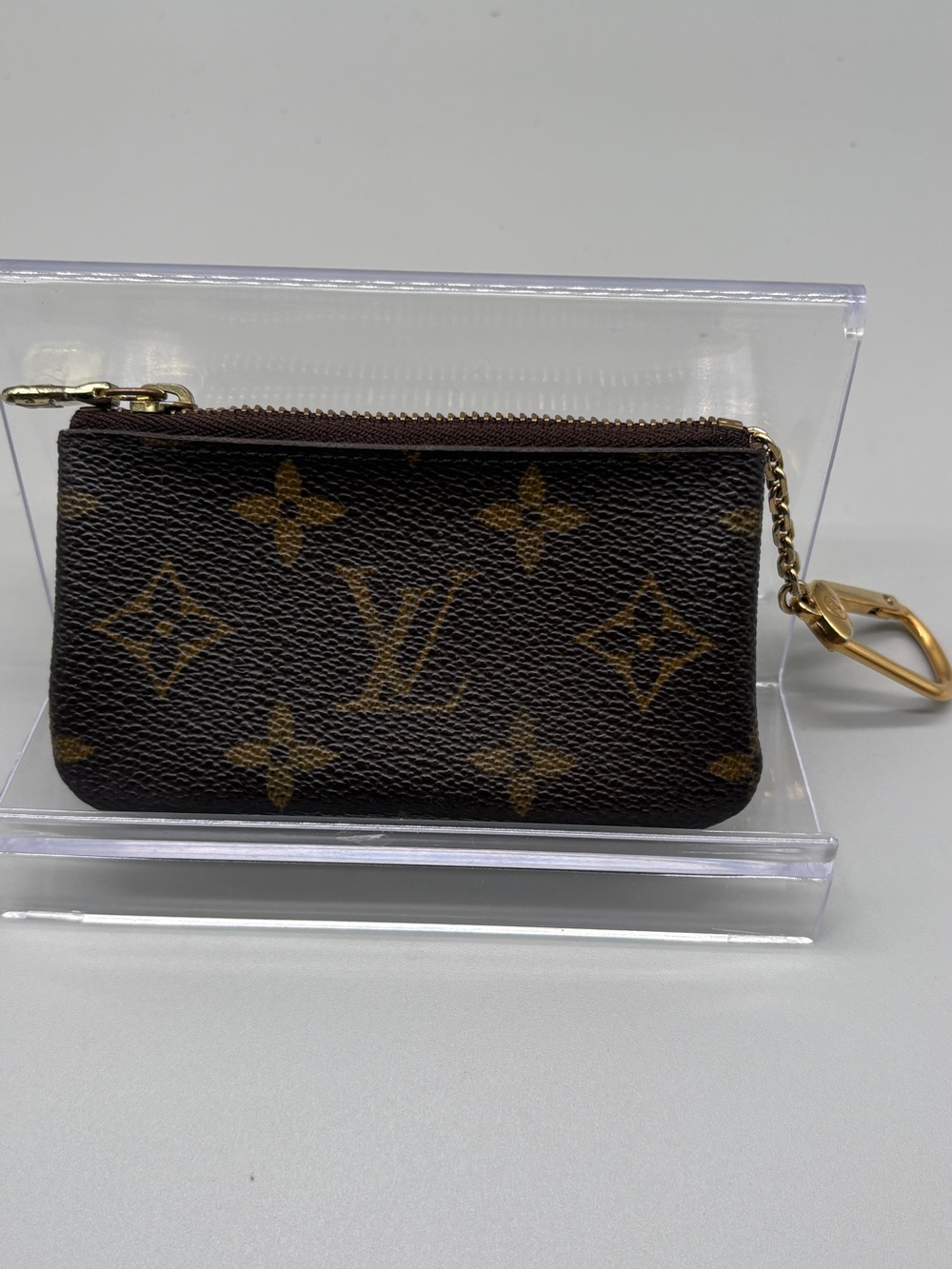 Louis Vuitton Monogram Pochette Cles Key Pouch Coin Purse Vintage